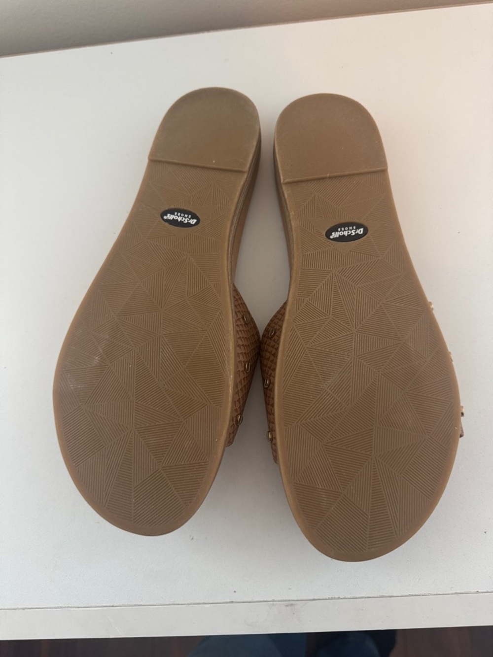Dr. Scholl's Brown Slide Sandals with Gold Accent - Picture 2 of 3